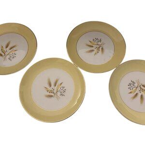 Century Service Autumn Gold Wheat Set Of 4 - Bread And Butter Dishes